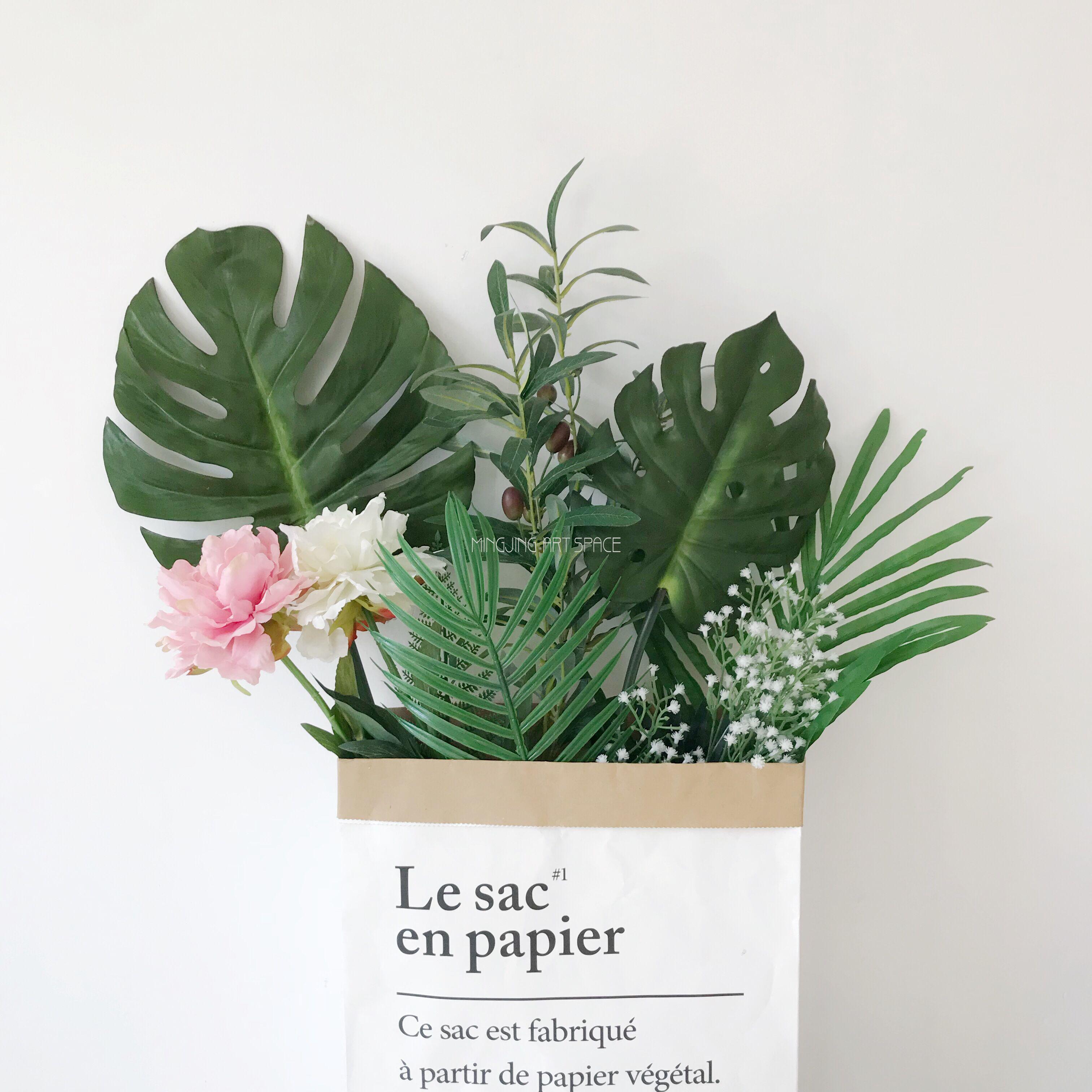 ins Nordic decoration emulation leaf tortoise back leaf loose leaf photo props green plant leaf home flower arrangement decorations