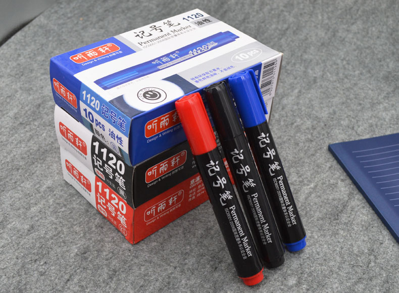 Hear the Huanxuan 11 oil marked pen tick pen ink ink notes pen pen pen black and blue office pen