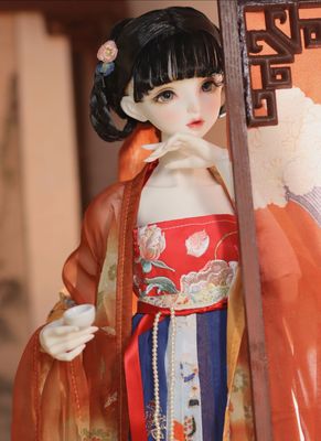 taobao agent [Next] BJD Tangfeng Ancient Wind Wait Clothes [Peony Fu] A quarter -quarter two -point doll clothing