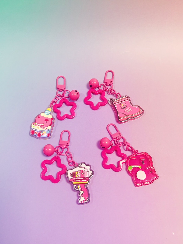 Wang Sulong Merchandise Tomorrow World Hand-Painted Material Small Acrylic Keychain with Double-Sided Relief