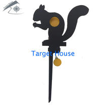 (Target House)Back-portable three-difficulty ring shooting practice Metal target Thickened slingshot mud pill target