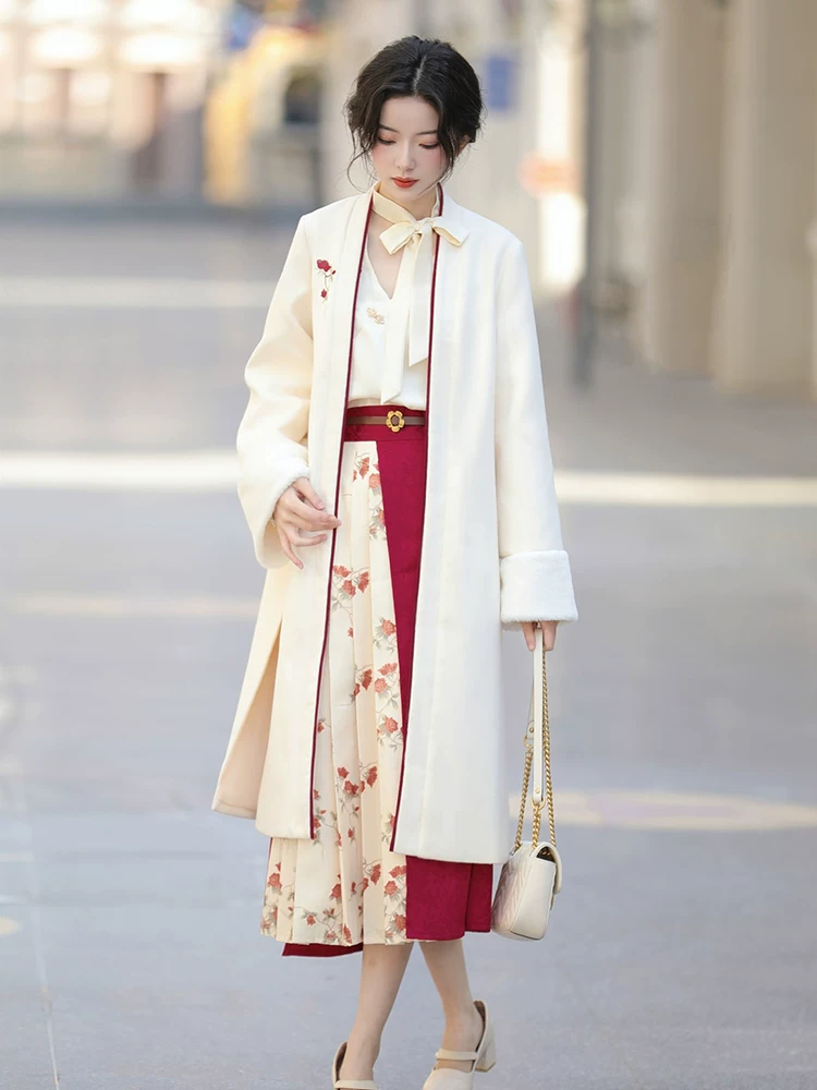 ПодлиннаяHanfu, блузка, юбка, осенняя куртка, набор, китайский стиль