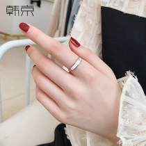 Han Jing shell ring female Japanese and Korean fashion titanium steel plated 18K rose gold Food ring personality ring net Red Jewelry