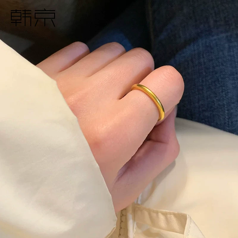 Каблучное кольцо из нержавеющей стали 18K глянец для мужчин и женщин, любимому, не тускнеет