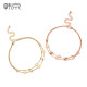 Hanjing double-layer star titanium steel anklet for women, non-fading, sexy Korean style simple rose gold-plated ankle chain accessories