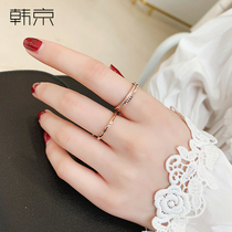 Han Jing Net Red fashion joint ring female Japanese Korean Chaochang personality student ring combination titanium steel food ring ring ring ring