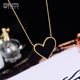 Hanjing light luxury niche black love necklace female ins cold wind simple clavicle chain choker necklace accessories