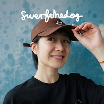 SWERF Swow puppy baseball cap original illustrator retro brown baseball cap leisure 100 lap soft top