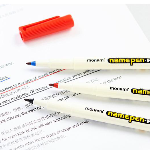 Korean note pen single head oily pen children painting seducting pen fine art Mike pen small double head waterproof sign to pen