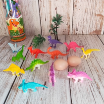 Dinosaur world childrens plastic soft animal toy set Environmental protection soft plastic mini small T-rex Stegosaurus model