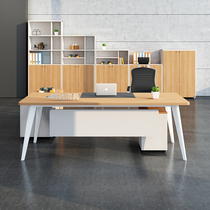 Boss desk Simple modern supervisor manager desk Office furniture table and chair combination Single large desk President desk