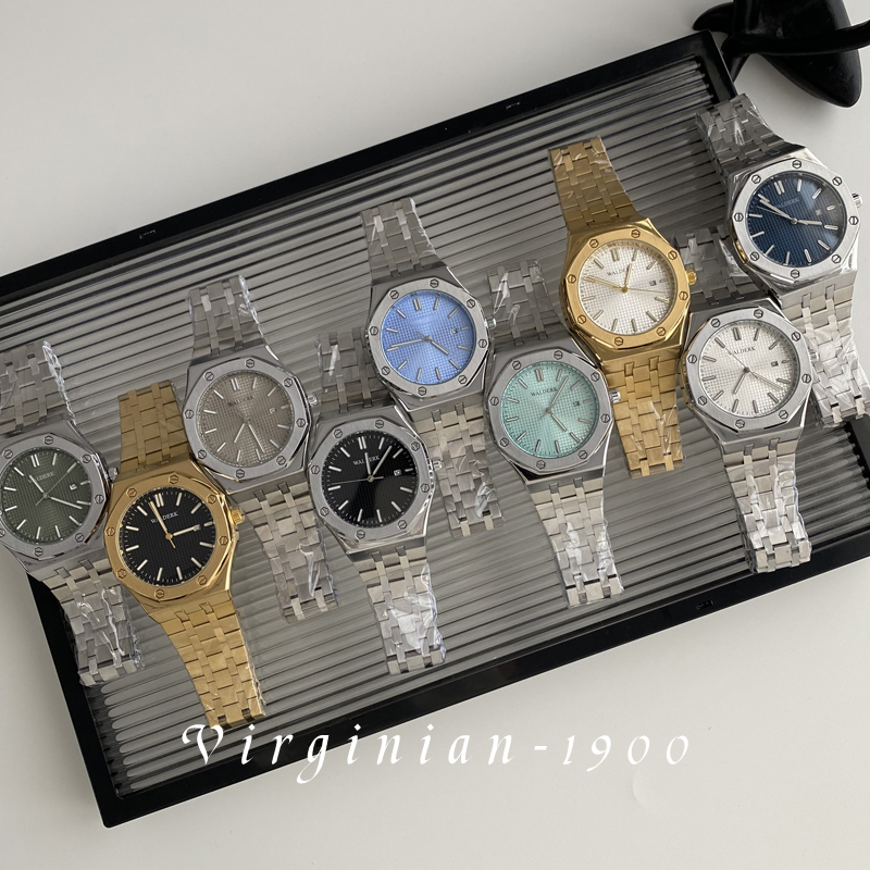 【Virginian1900】Simple and Stylish Oak Sports Large Dial Royal Luminous Calendar Waterproof Men's Watch