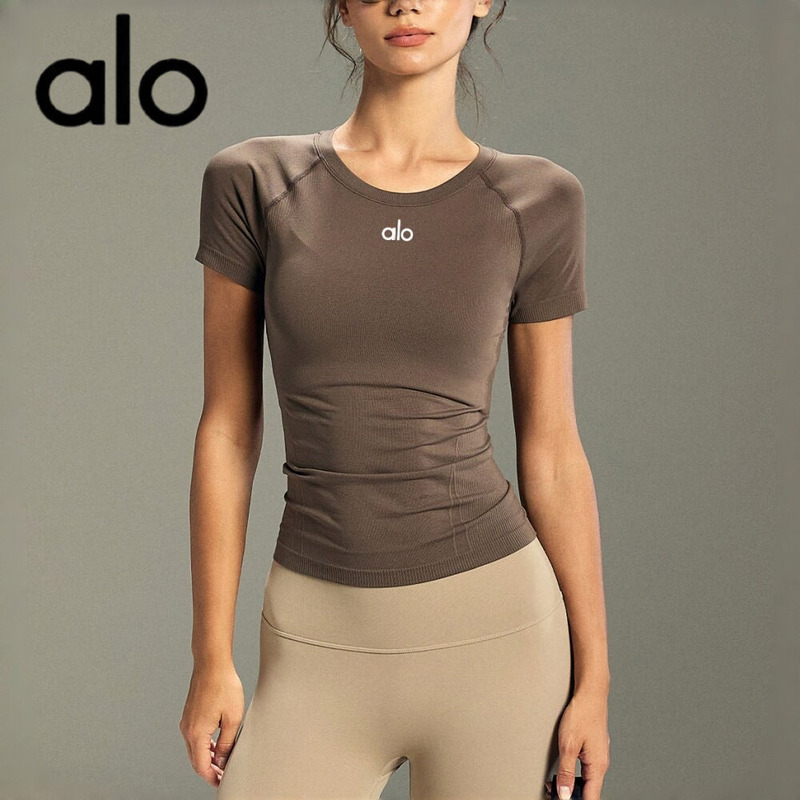 Aio Summer 2026 Latest Slim-Fit Quick-Drying Sports T-Shirt for Women Outdoor Running Training Fitness Yoga Top