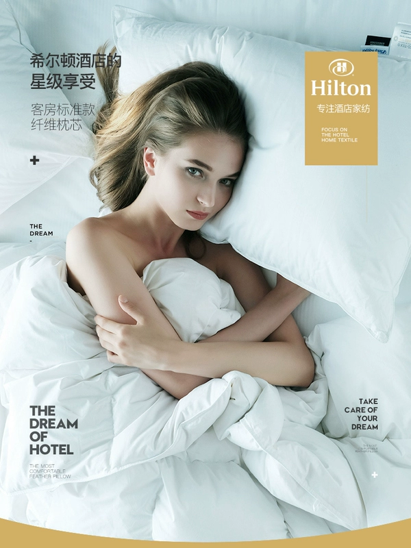 Hilton khách sạn năm sao là 100% trắng ngỗng xuống gối đơn trong gia đình giúp đỡ giấc ngủ gối mềm một cặp - Gối