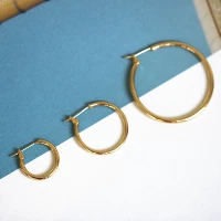 [Маленький инструментальный золото] Три размера обложки обложки Gold Circle Circle 18K. Все стили!одинокий!