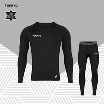Bee sharp vertical series plus velvet warm football slow running fitness mens suit sports pants training tights