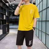 Футболка с коротким рукавом, летний комплект, шорты для отдыха, 2020, свободный крой