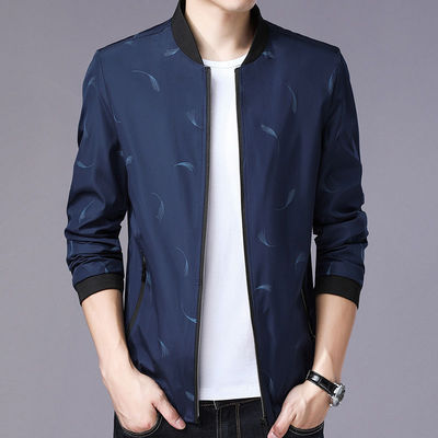 男士外套春秋时尚修身商务休闲中年男装