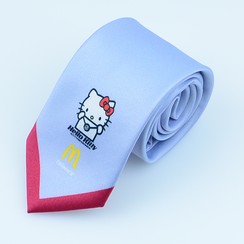 New Mcdonald's Tie, Golden Arches Tie, Hello Kitty Headscarf, Cat Zipper Tie, No-Knot Design