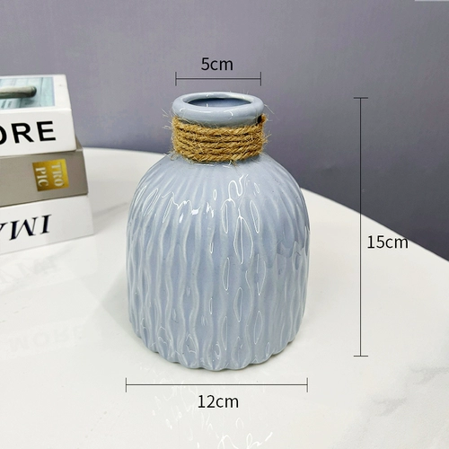 Простая белая керамическая ваза, цветочная композиция, скандинавский современный креативный дом, гостиная, обеденный стол, композиция из сухих цветов, украшение, украшение