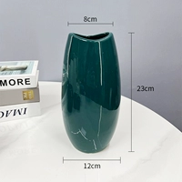 Зеленая керамическая бутылка с U-образным горлышком