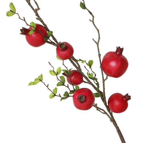 Симуляция граната фруктов Длинные ветви, падающие на землю симуляция цветочные фальшивые цветочные украшения.