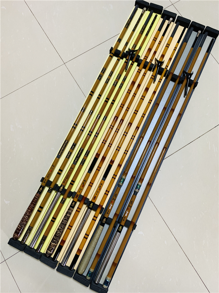 Taiwan Datian Moby whale new Nai Shen Shui Xiu pine bamboo carbon light and hard rod hanging battery bracket fishing net jade handle