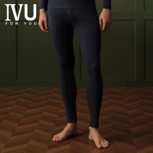 Ivu Men's New Mid-Waist Cotton Blend Thermal Pants with Stretch from the Anlifang Brand Ud00210