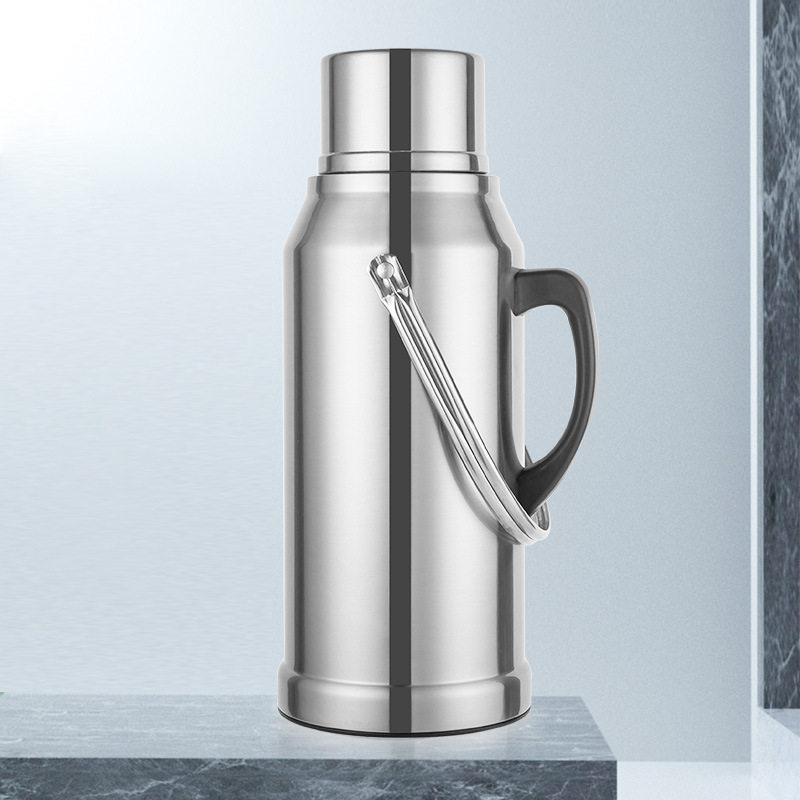 Hot water bottle household stainless steel thermos bottle student dormitory with thermos kettle large capacity thermos bottle open water bottle