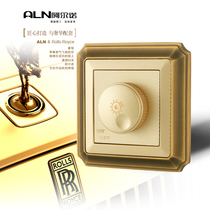 Arno dimming rotary switch button factory direct sales 90 bronze matt vertical wall socket concealed panel