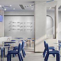 Imitation Stainless Steel Wall wall Nets Red Restaurant Coffee Shop Bar Clothing Shop Furnishing Industrial Wind Micro Cement Decorated Board