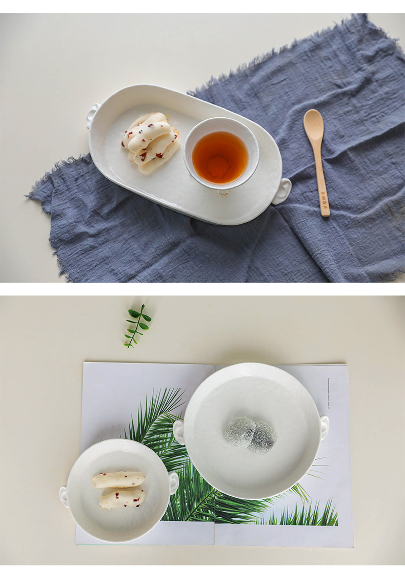 TaoXiChuan dishes suit household contracted ceramic plate is pure and fresh and pure and fresh and creative use vases, the original design