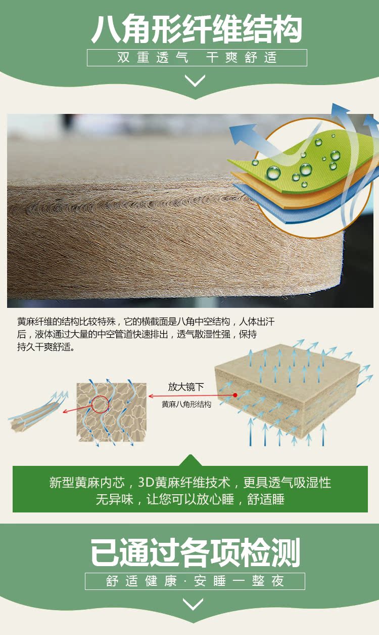 Nệm đay nguyên chất Việt Nam nệm cao su 1,5m1,8m cứng hai mặt mềm và cứng dày 10cm lò xo không xơ dừa Simmons - Nệm ga nệm