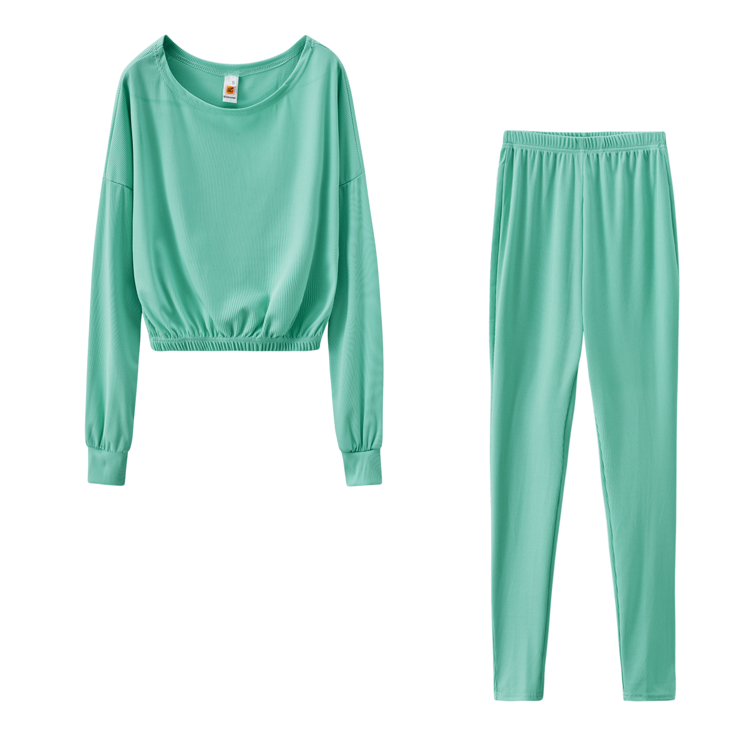 Solid Color Shirt & Pants Set NSYF47021