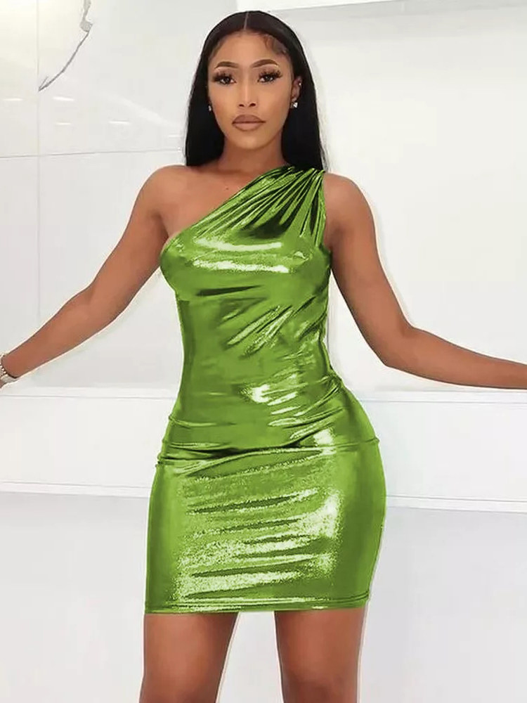 Frühling Sexy Figurbetontes Ärmelloses Wickelkleid Einfarbiges Schulterfreies Hüftdesign Neue Mode Damenkleid – Detail 10