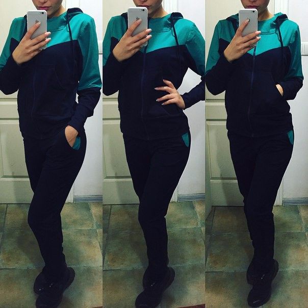 Dames patchwork sport hoodie en short set voor casual_voghion.com