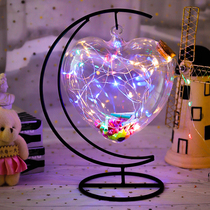 LED light Glowing wishing bottle Star bottle Ornament bottle Creative hanging Starry Sky bottle Fluorescent cork Glass bottle