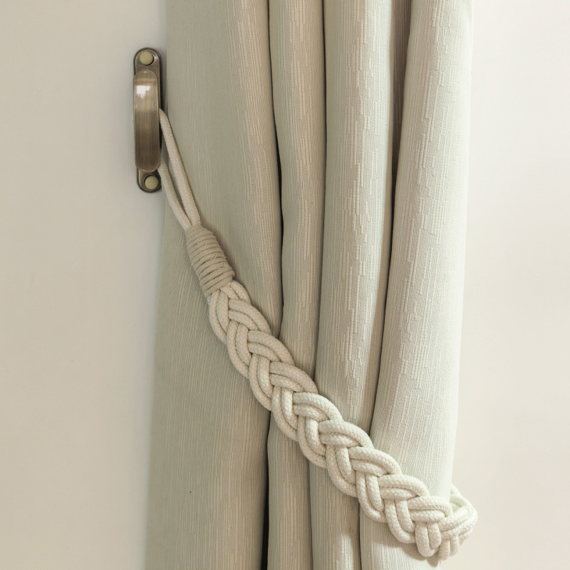 Curtain Hook Tie-Strap, No-Drill Creative Hemp Flower Tie, Mosquito Net No-Nail Storage Buckle, Hanging Rope, Curtain Gathering Strap Curtain Hook Tie-Strap, No-Drill Creative Hemp Flower Tie, Mosquito Net No-Nail Storage Buckle, Hanging Rope, Curtain Gathering Strap