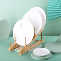 Bamboo pan rack creative cup holder Cup rack commercial super display tray display holder household dish drain rack