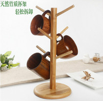 Creative bamboo cup shelf drain rack water Cup inverted rack home shelf Mug Coffee Cup hanger