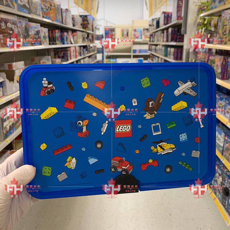 Canadian Lego Creative Home Carrying Box Large thickening container box plastic covered toy container box