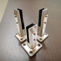304 stainless steel swimming pool clip without punching base tempered glass fixed clip railing column stair accessories