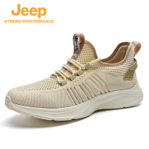 Jeep mens shoes flagship store spring and summer new flying woven mesh shoes outdoor sports leisure breathable mens shoes trend