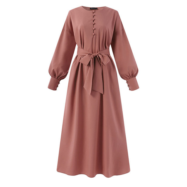 2023 Arabian Saudi Arabia waist national style and ankle robe dress female Dubailongdress