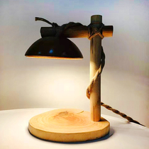 Minjuku Artisanal Log Touch Light Decoration Table Lamp Bedroom bed Headlights Bar Table Lamp Office Lighting Creative Field Garden