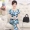 Đồ ngủ lụa Mian nữ mùa hè ngắn tay dịch vụ tại nhà kích thước lớn phần mỏng phiên bản Hàn Quốc của bộ đồ cotton hai mảnh trung niên - Nam giới đồ ngủ họa tiết phim hoạt hình