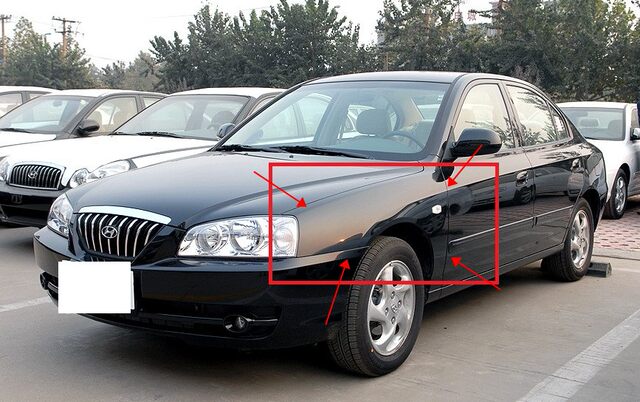 Suitable for Modern Elantra Fenders, Left and Right Front Fenders, Old Model Elantra Wing Guards, Thickened Wheel Guards