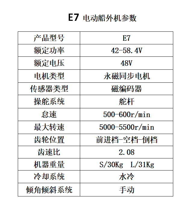 Забортный 安奇迪推进器电动72v48v冲锋舟水冷风冷挂浆机船外机用马达e7/e10 Aiqidi