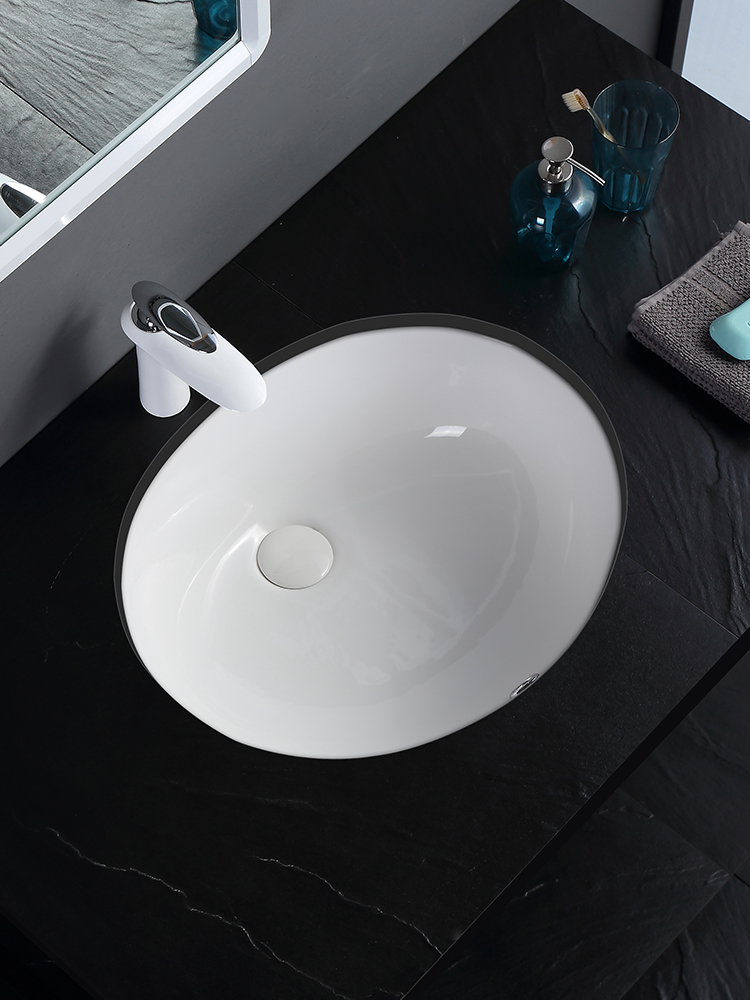 Oval size washbasin Embedded washbasin Bathrooms Bath Cabinet Terrace Basin Home dressing room Hotel Ceramics Terrace