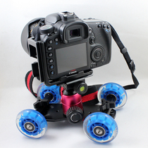 Camera rail car 5D2 SLR camera photography trolley desktop slide rail mini car camera silent pulley